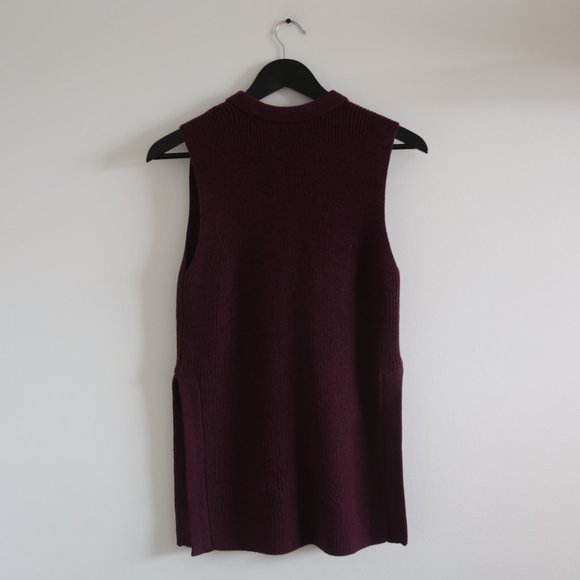 Wilfred 100% Wool Palmier Sleeveless Knit Sweater Tunic Style Shirt - Picture 7 of 7